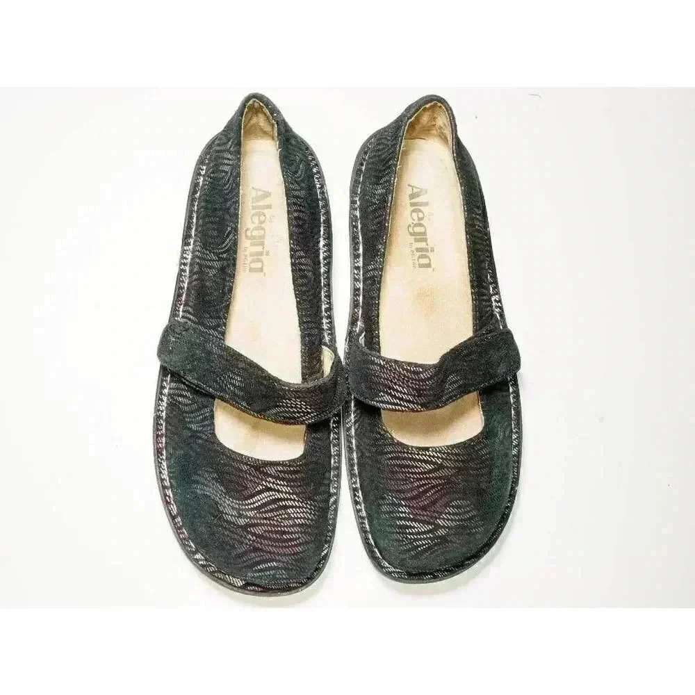 Alegria‎ By PG Lite Women's Feliz Mary Janes  Multi-color Leather Shoes 6 EUR 36